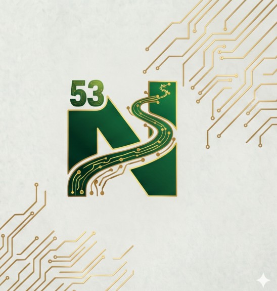 Nile Fifty Three Ltd emblem with integrated circuit motifs — branding for enterprise engineering services.